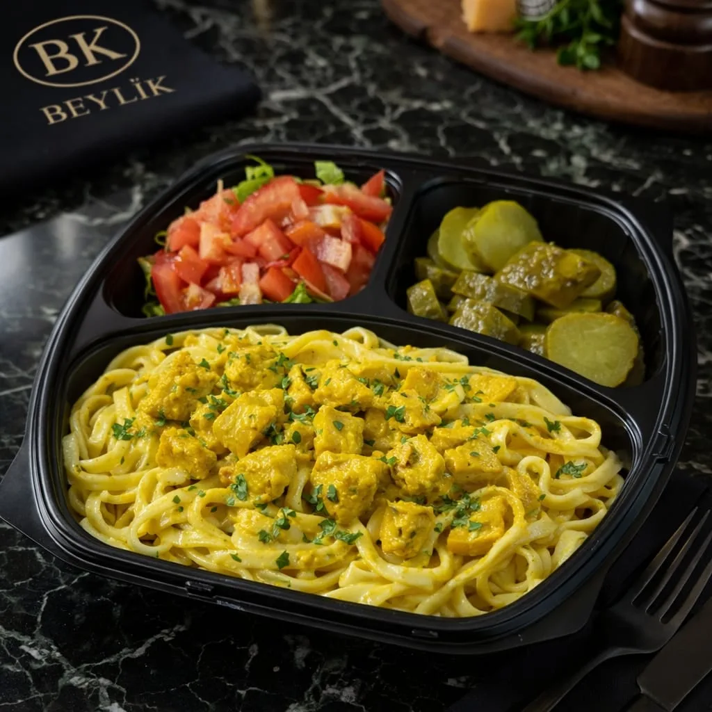 Köri Soslu Fettucini Alfredo