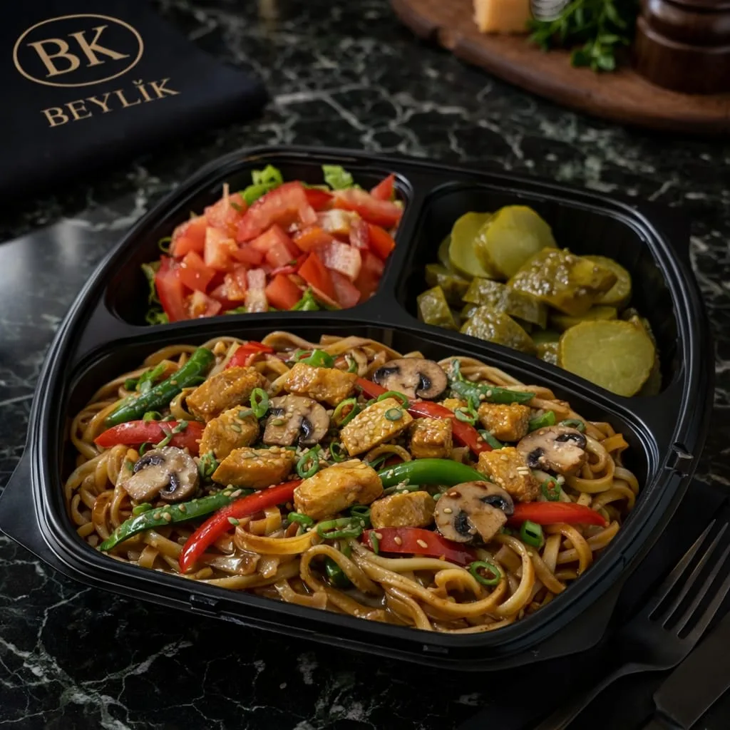 Soya Soslu Sebzeli Tavuklu Fettucini