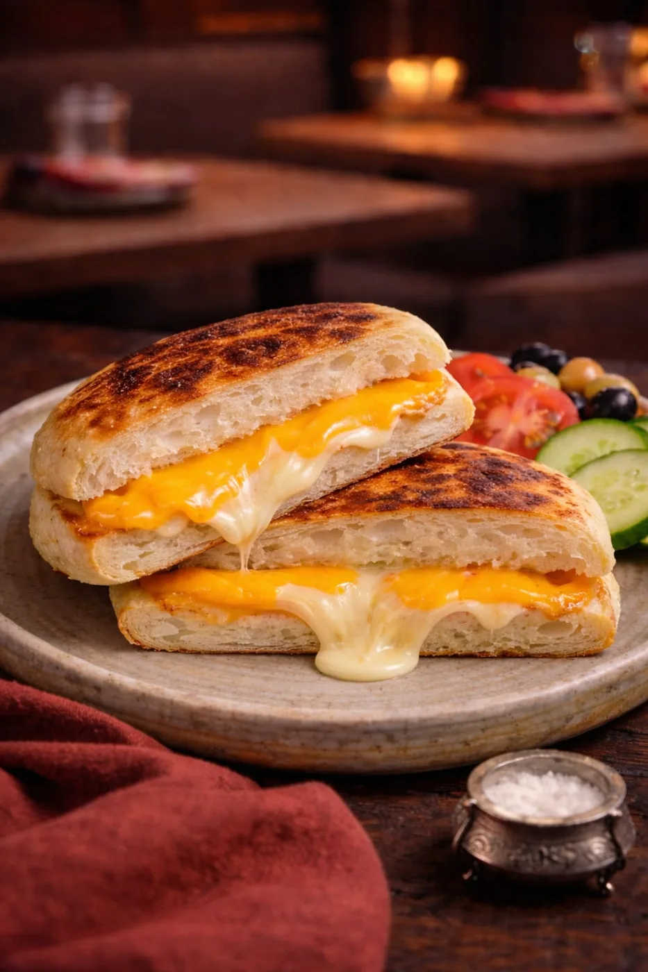 Bazlama Üç Peynirli Tost